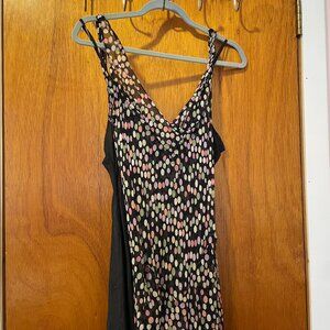 Y2K Robbie Bee SILK Midi Dress Polka Dot